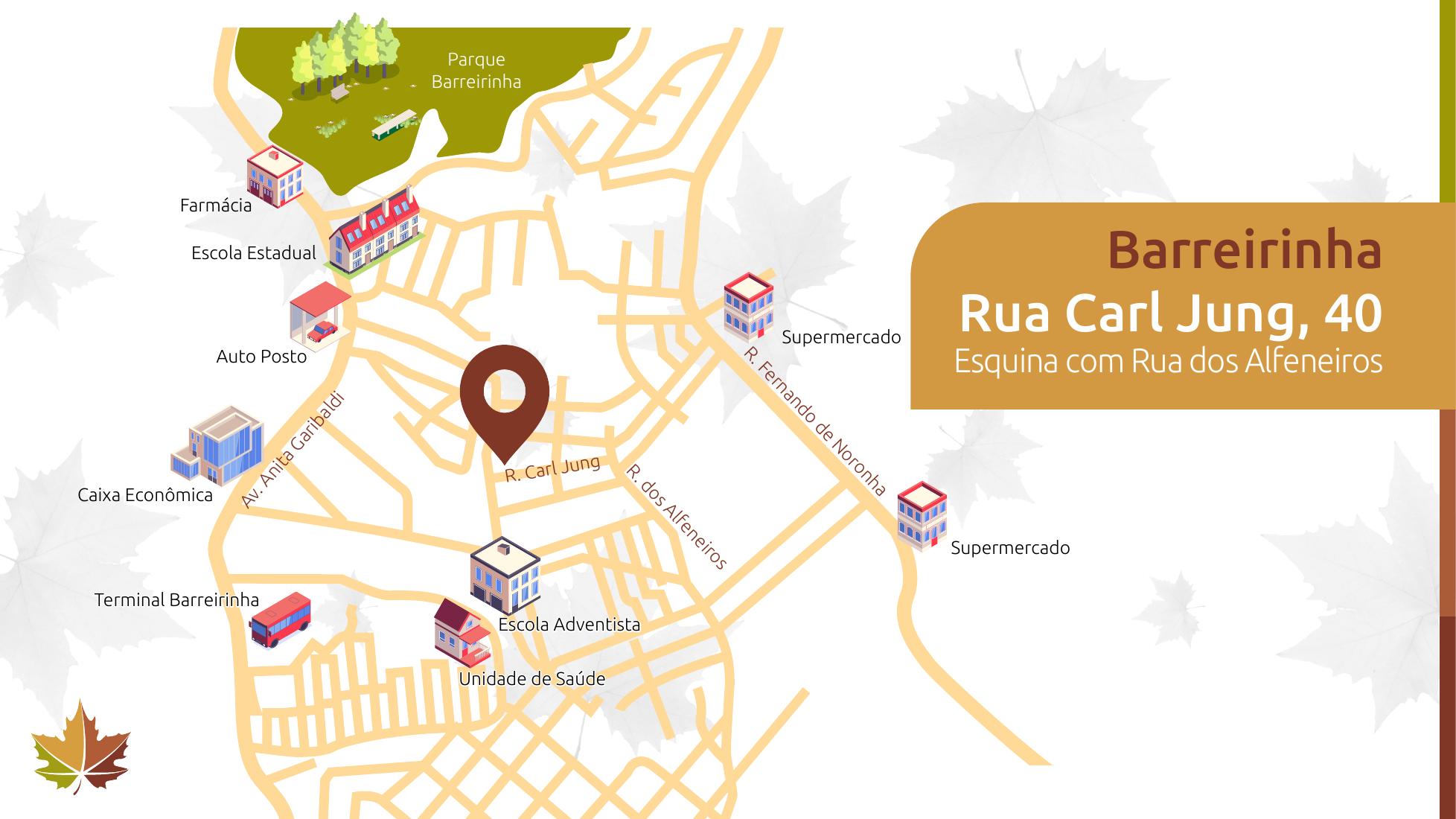 Mapa da localização do Casa dos Plátanos no Barreirinha, Curitiba