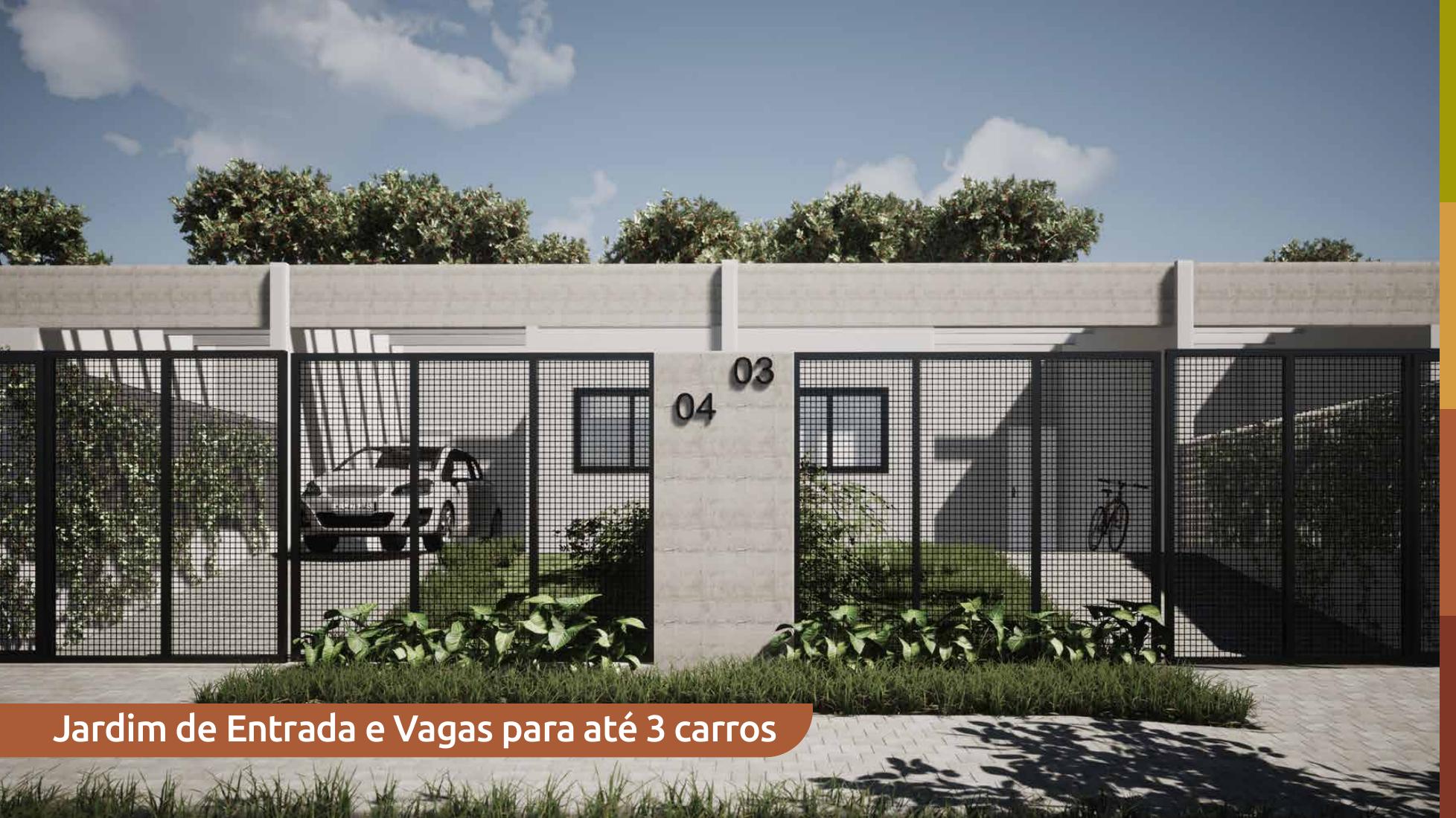 Jardim de Entrada e Vagas para até 3 carros